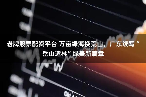 老牌股票配资平台 万亩绿海换荒山，广东续写“岳山造林”绿美新篇章